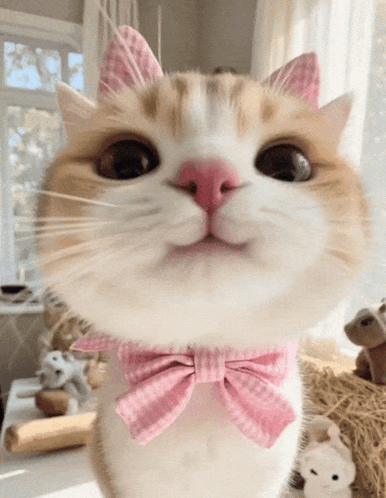 cat-cute-cat-bow.gif